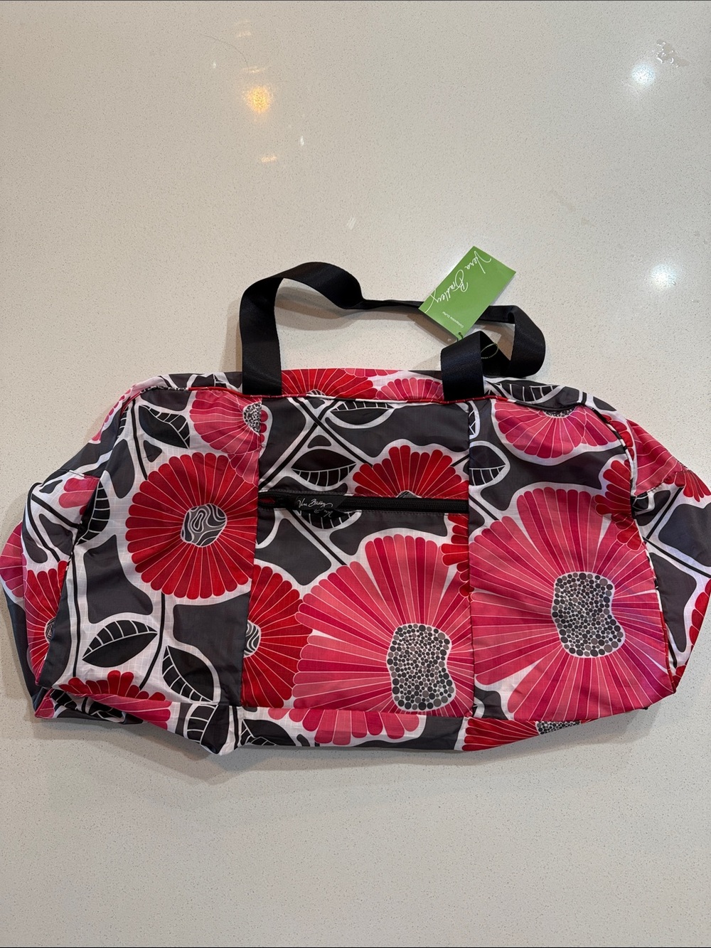 Vera Bradley Collapsible  Pink Floral Tote Bag NWT